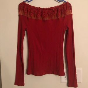 Free people sheer shoulder top